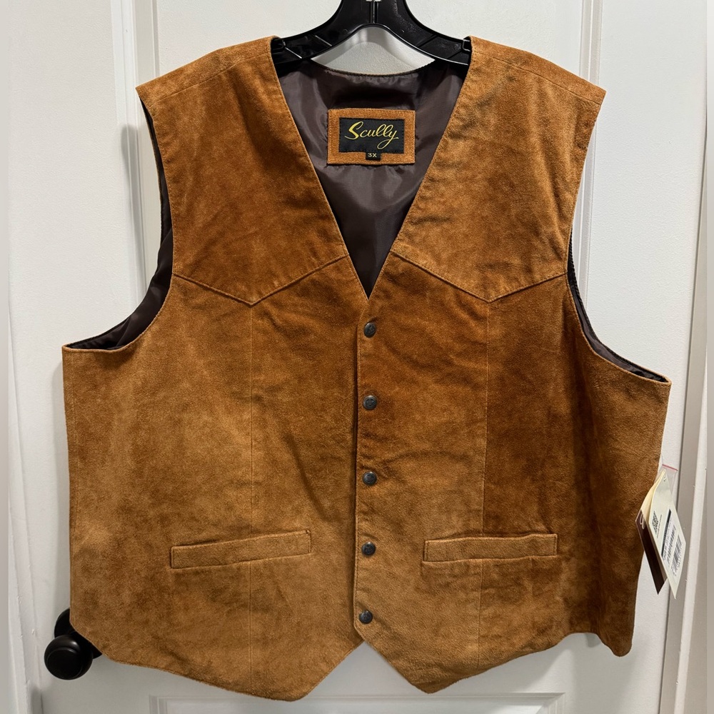 Scully Tan Men’s Suede Vest